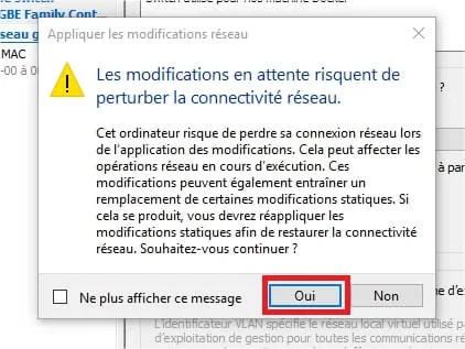 activation du nouveau switch externe HyperV