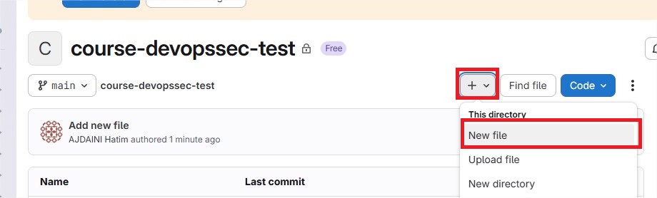 Bouton d'ajout de fichier sur l'interface web