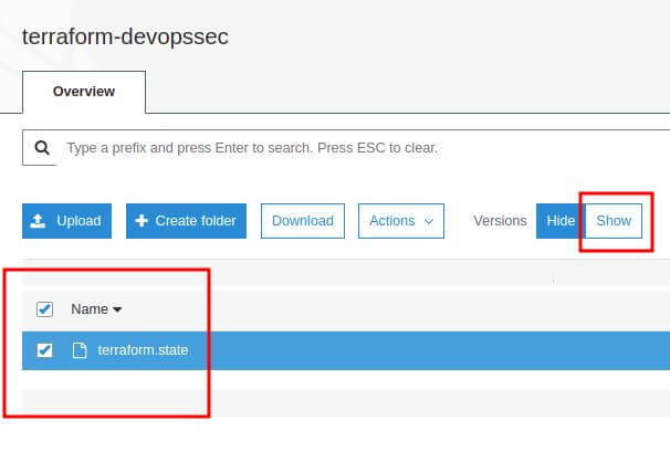 Affichage des versions de notre backend S3 Terraform (parti 1)